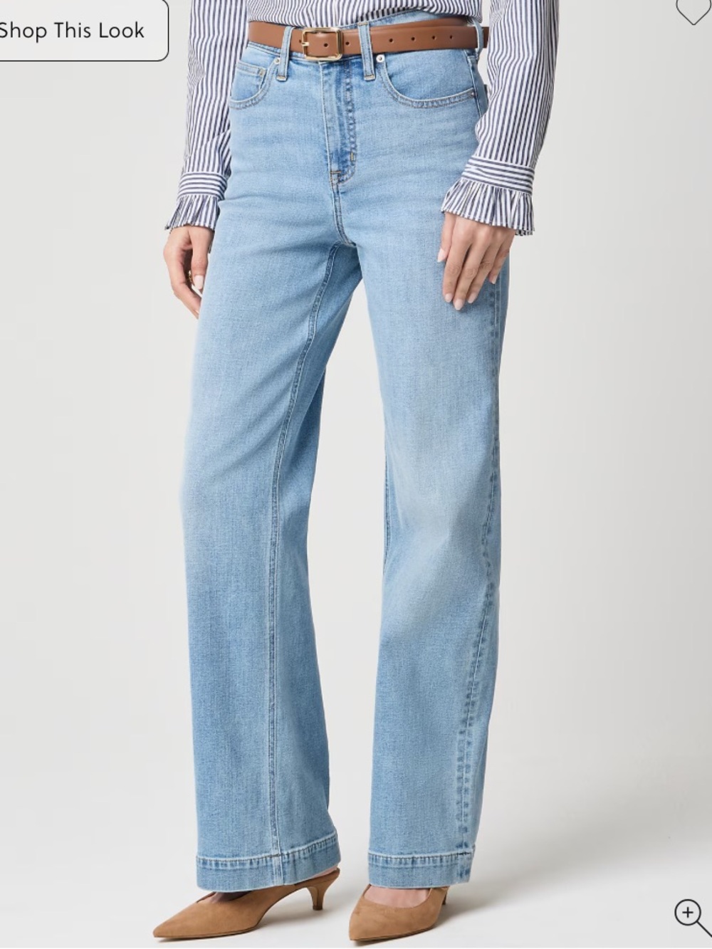 J. Crew Classic Wide-Leg Jean In Signature Stretch
